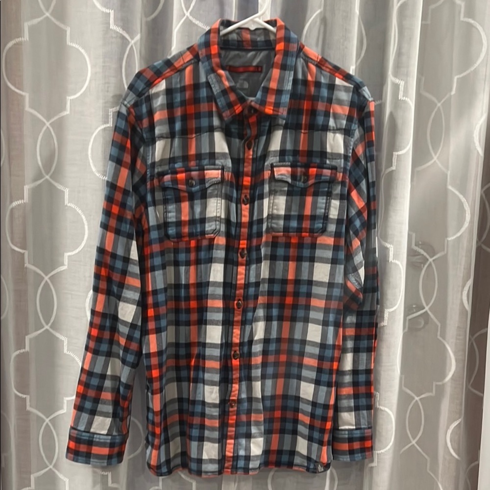 Men's Plaid Shirt - Red and Blue